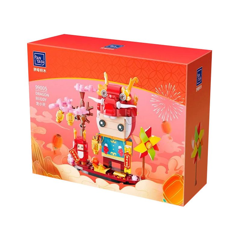 PANTASY 99005 non  NĂM CON RỒNG GIỚI HẠN ĐẦU VUÔNG LONG HIỂU THIÊN bộ đồ chơi xếp lắp ráp ghép mô hình Creator Sáng Tạo 300 khối