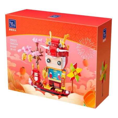 PANTASY 99005 non  NĂM CON RỒNG GIỚI HẠN ĐẦU VUÔNG LONG HIỂU THIÊN bộ đồ chơi xếp lắp ráp ghép mô hình Creator Sáng Tạo 300 khối