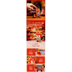 PANTASY 99005 non  NĂM CON RỒNG GIỚI HẠN ĐẦU VUÔNG LONG HIỂU THIÊN bộ đồ chơi xếp lắp ráp ghép mô hình Creator Sáng Tạo 300 khối