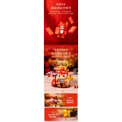 PANTASY 99005 non  NĂM CON RỒNG GIỚI HẠN ĐẦU VUÔNG LONG HIỂU THIÊN bộ đồ chơi xếp lắp ráp ghép mô hình Creator Sáng Tạo 300 khối