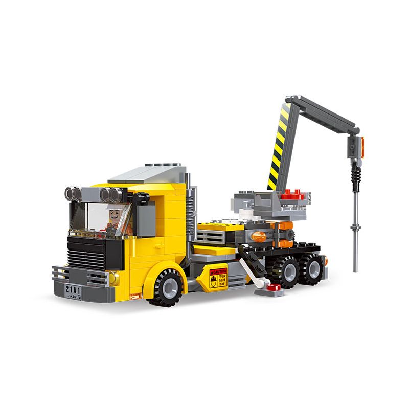 JIESTAR 51027 non  XE ĐẨY MŨI KHOAN bộ đồ chơi xếp lắp ráp ghép mô hình City CITY GLOBAL Thành Phố 272 khối