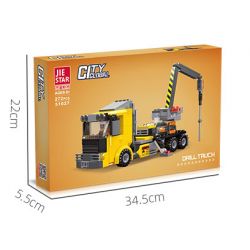 JIESTAR 51027 non  XE ĐẨY MŨI KHOAN bộ đồ chơi xếp lắp ráp ghép mô hình City CITY GLOBAL Thành Phố 272 khối