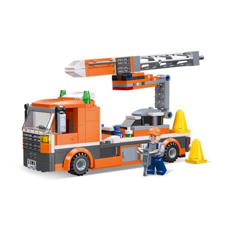 JIESTAR 51029 non  XE TRỤ bộ đồ chơi xếp lắp ráp ghép mô hình City CITY GLOBAL Thành Phố 259 khối