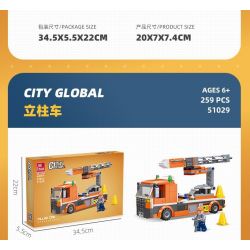 JIESTAR 51030 non  TÀU VẬN CHUYỂN bộ đồ chơi xếp lắp ráp ghép mô hình City CITY GLOBAL Thành Phố 267 khối