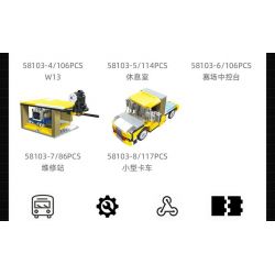 JIESTAR 58103 non  XE DU LỊCH F1 8 TỔ HỢP bộ đồ chơi xếp lắp ráp ghép mô hình Racers FORMULA 1 Đua Tốc Độ 862 khối