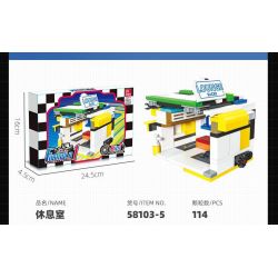 JIESTAR 58103 non  XE DU LỊCH F1 8 TỔ HỢP bộ đồ chơi xếp lắp ráp ghép mô hình Racers FORMULA 1 Đua Tốc Độ 862 khối