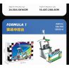 JIESTAR 58103 non  XE DU LỊCH F1 8 TỔ HỢP bộ đồ chơi xếp lắp ráp ghép mô hình Racers FORMULA 1 Đua Tốc Độ 862 khối