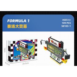 JIESTAR 58103 non  XE DU LỊCH F1 8 TỔ HỢP bộ đồ chơi xếp lắp ráp ghép mô hình Racers FORMULA 1 Đua Tốc Độ 862 khối