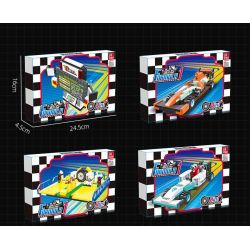 JIESTAR 58103 non  XE DU LỊCH F1 8 TỔ HỢP bộ đồ chơi xếp lắp ráp ghép mô hình Racers FORMULA 1 Đua Tốc Độ 862 khối