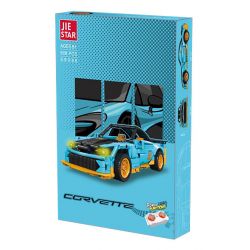 JIESTAR 58096 non  XE THỂ THAO CHEVROLET CORVETTE bộ đồ chơi xếp lắp ráp ghép mô hình Racers Đua Tốc Độ 608 khối