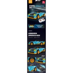 JIESTAR 58096 non  XE THỂ THAO CHEVROLET CORVETTE bộ đồ chơi xếp lắp ráp ghép mô hình Racers Đua Tốc Độ 608 khối