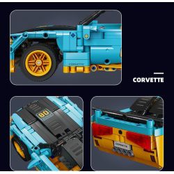 JIESTAR 58096 non  XE THỂ THAO CHEVROLET CORVETTE bộ đồ chơi xếp lắp ráp ghép mô hình Racers Đua Tốc Độ 608 khối