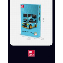 JIESTAR 58096 non  XE THỂ THAO CHEVROLET CORVETTE bộ đồ chơi xếp lắp ráp ghép mô hình Racers Đua Tốc Độ 608 khối