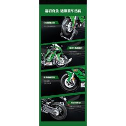JIESTAR 58053 non  MÔ TÔ KAWASAKI NINJA 1000SX bộ đồ chơi xếp lắp ráp ghép mô hình  Kỹ Thuật Công Nghệ Cao Mô Hình Phương Tiện 2304 khối