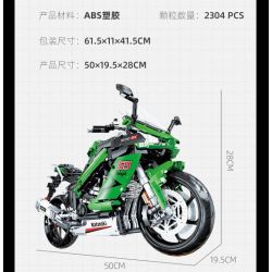 JIESTAR 58053 non  MÔ TÔ KAWASAKI NINJA 1000SX bộ đồ chơi xếp lắp ráp ghép mô hình  Kỹ Thuật Công Nghệ Cao Mô Hình Phương Tiện 2304 khối