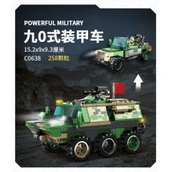 WOMA C0638 0638 non  XE BỌC THÉP KIỂU 90 bộ đồ chơi xếp lắp ráp ghép mô hình Military Army POWERFUL MILITARY Quân Sự Bộ Đội 258 khối