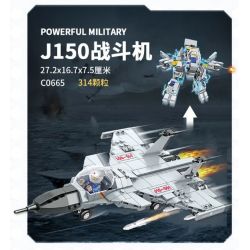 WOMA C0665 0665 MÁY BAY CHIẾN ĐẤU J150 bộ đồ chơi xếp lắp ráp ghép mô hình Military Army POWERFUL MILITARY Quân Sự Bộ Đội 314 khối