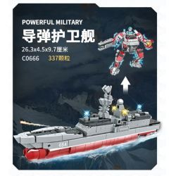 WOMA C0666 0666 TÀU KHU TRỤC TÊN LỬA DẪN ĐƯỜNG bộ đồ chơi xếp lắp ráp ghép mô hình Military Army POWERFUL MILITARY Quân Sự Bộ Đội 337 khối