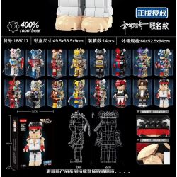 WANGAO 188017 GẤU CƠ KHÍ STREET FIGHTER 400% bộ đồ chơi xếp lắp ráp ghép mô hình