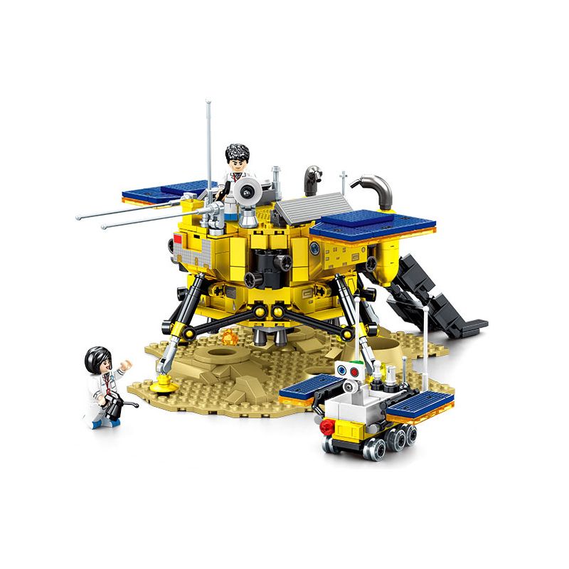 SEMBO 203367 TÀU THĂM DÒ MẶT TRĂNG CHANG'E bộ đồ chơi xếp lắp ráp ghép mô hình City Thành Phố 595 khối