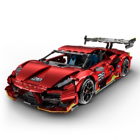 IM.MASTER QIHUI 9828-2 BẬC THẦY MÁY MÓC SIÊU XE DANIU STUNT DRIFT SƠN MÀU ĐỎ TÍA MẠ ĐIỆN tỷ lệ 1:10 bộ đồ chơi xếp lắp ráp ghép mô hình Technic Kỹ Thuật Công Nghệ Cao Mô Hình Phương Tiện 2202 khối