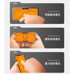 IM.MASTER QIHUI 9828-2 BẬC THẦY MÁY MÓC SIÊU XE DANIU STUNT DRIFT SƠN MÀU ĐỎ TÍA MẠ ĐIỆN tỷ lệ 1:10 bộ đồ chơi xếp lắp ráp ghép mô hình Technic Kỹ Thuật Công Nghệ Cao Mô Hình Phương Tiện 2202 khối