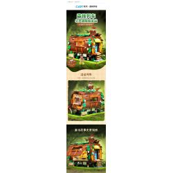 CADA DOUBLEE C66031 66031 TÀU RỪNG bộ đồ chơi xếp lắp ráp ghép mô hình FOREST TRAIN 748 khối