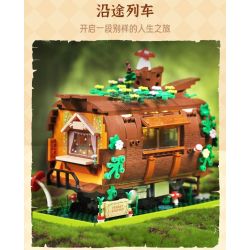 CADA DOUBLEE C66031 66031 TÀU RỪNG bộ đồ chơi xếp lắp ráp ghép mô hình FOREST TRAIN 748 khối