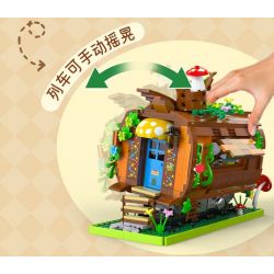 CADA DOUBLEE C66031 66031 TÀU RỪNG bộ đồ chơi xếp lắp ráp ghép mô hình FOREST TRAIN 748 khối