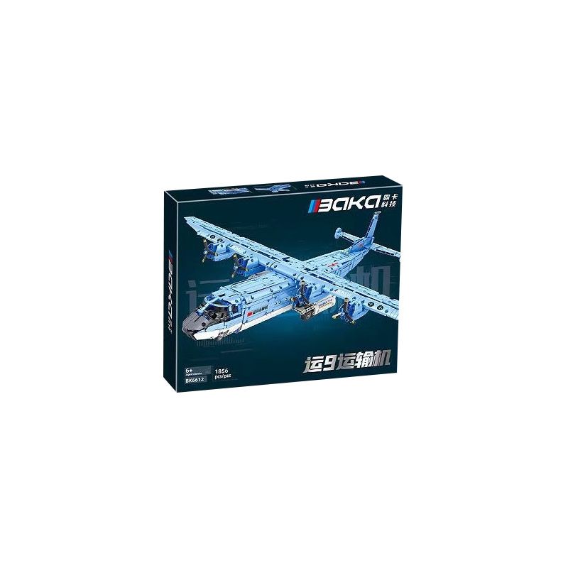 BAKA TECHNOLOGY BK6612 6612 MÁY BAY VẬN TẢI Y9 bộ đồ chơi xếp lắp ráp ghép mô hình Military Army Quân Sự Bộ Đội 1856 khối