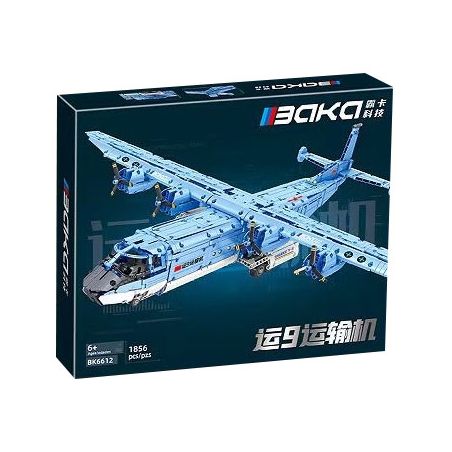 BAKA TECHNOLOGY BK6612 6612 MÁY BAY VẬN TẢI Y9 bộ đồ chơi xếp lắp ráp ghép mô hình Military Army Quân Sự Bộ Đội 1856 khối