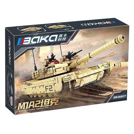 BAKA TECHNOLOGY BK6617 6617 XE TĂNG M1A2 bộ đồ chơi xếp lắp ráp ghép mô hình Technic Kỹ Thuật Công Nghệ Cao Mô Hình Phương Tiện 1582 khối
