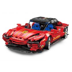 BAKA TECHNOLOGY BK6803 6803 XE THỂ THAO FERRARI DAYTONA SP3 tỷ lệ 1:14 bộ đồ chơi xếp lắp ráp ghép mô hình Technic Kỹ Thuật Công Nghệ Cao Mô Hình Phương Tiện 1229 khối