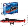 SEMBO 105735 non  TÀU NGẦM HẠT NHÂN CHIẾN LƯỢC TYPE 094 bộ đồ chơi xếp lắp ráp ghép mô hình Iron Blood Heavy Equipment IRON BLOOD HEAVY EQUIPMENT THE TYPE-094 STRATEGIC NUCLEAR SUBMARINE Đặc Nhiệm Máu Và Sắt 996 khối