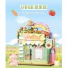 SEMBO 608073 KHU MA THUẬT TUYỆT VỜI CỦA LULU PIG NHÀ HÀNG BURGER bộ đồ chơi xếp lắp ráp ghép mô hình 444 khối