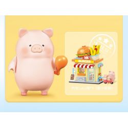 SEMBO 608074 KHU MA THUẬT TUYỆT VỜI CỦA LULU PIG CỬA HÀNG RAU CHAY bộ đồ chơi xếp lắp ráp ghép mô hình 519 khối