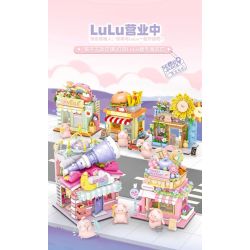 SEMBO 608075 KHU MA THUẬT TUYỆT VỜI CỦA LULU PIG CỬA HÀNG HOA bộ đồ chơi xếp lắp ráp ghép mô hình 564 khối