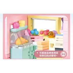 SEMBO 608075 KHU MA THUẬT TUYỆT VỜI CỦA LULU PIG CỬA HÀNG HOA bộ đồ chơi xếp lắp ráp ghép mô hình 564 khối