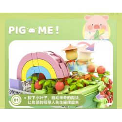 SEMBO 608075 KHU MA THUẬT TUYỆT VỜI CỦA LULU PIG CỬA HÀNG HOA bộ đồ chơi xếp lắp ráp ghép mô hình 564 khối