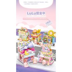 SEMBO 608071 KHU MA THUẬT TUYỆT VỜI CỦA LULU PIG HIỆU SÁCH BÓI TOÁN bộ đồ chơi xếp lắp ráp ghép mô hình 883 khối