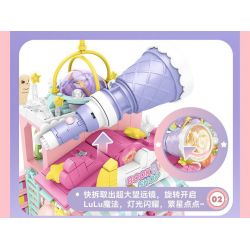 SEMBO 608071 KHU MA THUẬT TUYỆT VỜI CỦA LULU PIG HIỆU SÁCH BÓI TOÁN bộ đồ chơi xếp lắp ráp ghép mô hình 883 khối