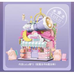 SEMBO 608071 KHU MA THUẬT TUYỆT VỜI CỦA LULU PIG HIỆU SÁCH BÓI TOÁN bộ đồ chơi xếp lắp ráp ghép mô hình 883 khối