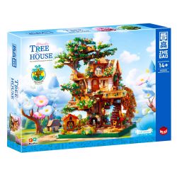 ZHEGAO 612010 NHÀ TRÊN CÂY bộ đồ chơi xếp lắp ráp ghép mô hình Creator TREEHOUSE Sáng Tạo 3196 khối