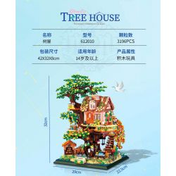 ZHEGAO 612010 NHÀ TRÊN CÂY bộ đồ chơi xếp lắp ráp ghép mô hình Creator TREEHOUSE Sáng Tạo 3196 khối