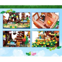 ZHEGAO 612010 NHÀ TRÊN CÂY bộ đồ chơi xếp lắp ráp ghép mô hình Creator TREEHOUSE Sáng Tạo 3196 khối