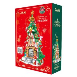 JAKI JK5128 5128 HỘP NHẠC QUAY TAY HÌNH NGÔI NHÀ TRÊN CÂY GIÁNG SINH ELF bộ đồ chơi xếp lắp ráp ghép mô hình Creator Sáng Tạo