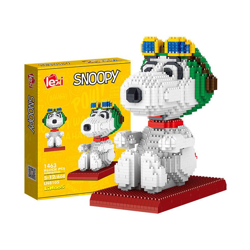 LEZI LN8105 8105 non  THÍ ĐIỂM RÌNH MÒ bộ đồ chơi xếp lắp ráp ghép mô hình Movie & Game SNOOPY Phim Và Trò Chơi 1463 khối