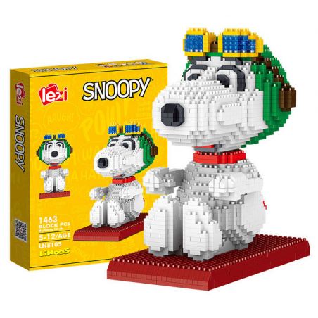 LEZI LN8105 8105 non  THÍ ĐIỂM RÌNH MÒ bộ đồ chơi xếp lắp ráp ghép mô hình Movie & Game SNOOPY Phim Và Trò Chơi 1463 khối