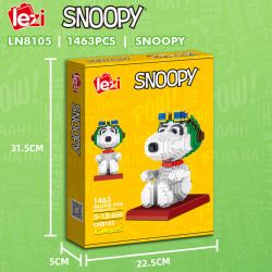 LEZI LN8105 8105 non  THÍ ĐIỂM RÌNH MÒ bộ đồ chơi xếp lắp ráp ghép mô hình Movie & Game SNOOPY Phim Và Trò Chơi 1463 khối