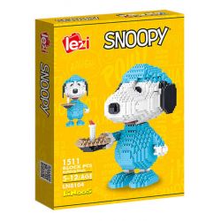 LEZI LN8104 8104 non  ĐỒ NGỦ SNOOPY bộ đồ chơi xếp lắp ráp ghép mô hình Movie & Game Phim Và Trò Chơi 1511 khối